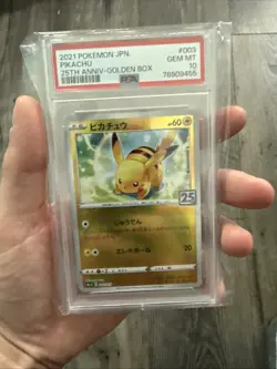 PSA 10 Pikachu 003/015 25th Anniversary Golden Box 2021 Pokemon Card Japanese - Image 2