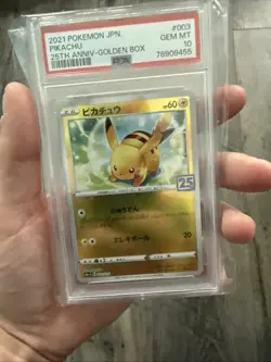 PSA 10 Pikachu 003/015 25th Anniversary Golden Box 2021 Pokemon Card Japanese - Image 3