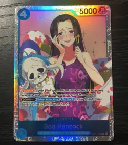 One Piece CCG Boa Hancock Romance Dawn Super Rare Holo Card OP01-078 NM - Image 1