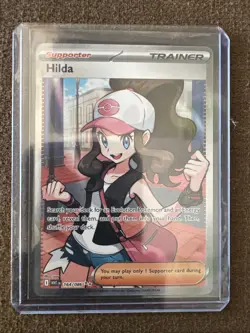 Hilda 164/086 Full Art Ultra Rare White Flare Holo Pokemon TCG Card NM Condition - Image 1