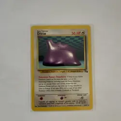 Ditto 18/62 Fossil Rare Non Holo NM 1999 Pokemon Card WOTC - Image 1