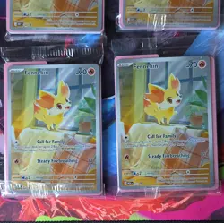 Pokemon TCG Chaos Rising ETB Fennekin Promo Card MEP EN 080 x4 Bundle - Image 3