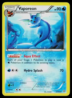 Pokemon Card Vaporeon 22/98 Ancient Origins Uncommon - Image 1