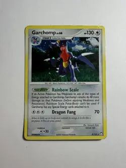HP Garchomp 9/123 Holo Mysterious Treasures Pokemon card English - Image 1