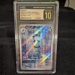 CGC Pristine 10 Poliwhirl 176/165 Art Rare Holo Pokemon Card 151 JPN 2023 - Image 1