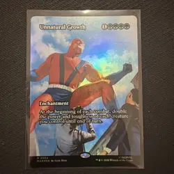 Unnatural Growth Comic Poster FOIL NM Marvel Super Heros MTG MAGIC THE GATHERING - Image 1