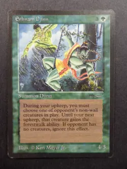 Magic the Gathering MTG 1993 Arabian Nights Erhnam Djinn Green Creature VLP /NM- - Image 1