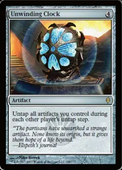 MTG Unwinding Clock, Light Play, English New Phyrexia - Image 1