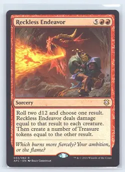 RECKLESS ENDEAVOR 33 COMMANDER: ADVENTURES IN THE FORGOTTEN REALMS MTG NM - Image 1