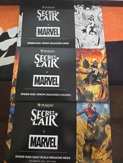 MTG-Secret Lair X Spiderman: Venom Ink & Color. Breaking News Daily Bugle Sealed - Image 1