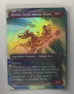 Human Torch, Johnny Storm (Borderless) MSH 321 MTG Foil UC NM - Image 1