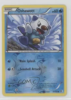 Oshawott Reverse Foil Pokemon Black & White Boundaries Crossed #39 - Image 1