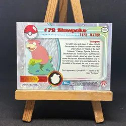 #79 Slowpoke - 2000 Topps Pokemon TV Animation Series 2 Silver Holo - LP - Image 2