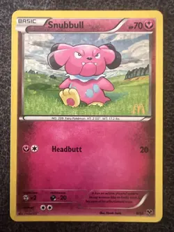 Snubbull 8/12 McDonald's Promo Holo Pokemon Card NM - Image 1