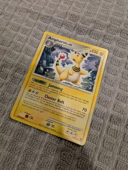Pokemon TCG Ampharos 1/132 Secret Wonders Rare Card Non-Holo Lightly Played - Image 1