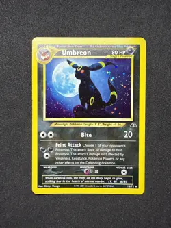 Umbreon Neo Discovery 13/75 Holo Pokemon Card AMAZING EYE/FACE SWIRL SKULLBREON - Image 5