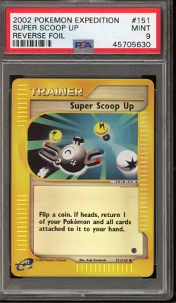 Pokemon Super Scoop Up Expedition Reverse Holo #151 PSA 9 Mint - Image 1