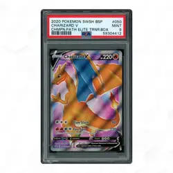 2020 POKEMON SWSH BLACK STAR PROMO #050 CHARIZARD V PSA 9 - Image 1
