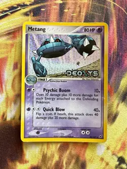 Metang MP Ex Deoxys Reverse Holo Rare 40 Pokemon Stamped 2005 x4z vq0 76z - Image 2
