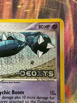 Metang MP Ex Deoxys Reverse Holo Rare 40 Pokemon Stamped 2005 x4z vq0 76z - Image 4
