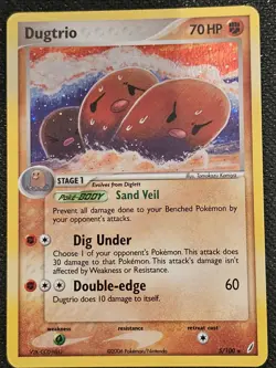 Pokemon TCG Dugtrio 5/100 EX Crystal Guardians Holo 2006 Ultra English - Image 1