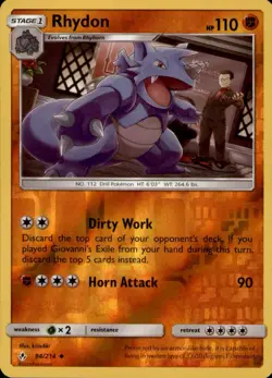 Rhydon 94/214 Uncommon Unbroken Bonds Pokemon Reverse Holo Near Mint - Image 1