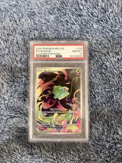 2025 POKEMON MEG EN-MEGA EVOLUTION ILLUSTRATION RARE #133 BULBASAUR PSA 10 - Image 1