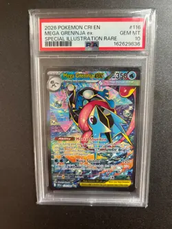 2026 POKEMON CHAOS RISING SPECIAL ILLUSTRATION RARE #116 MEGA GRENINJA EX PSA 10 - Image 1