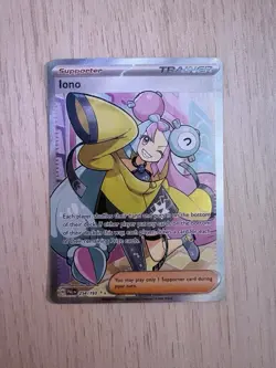 Pokemon TCG Iono 254/193 SV02: Paldea Evolved Ultra Rare Full Art Holo - Image 1