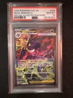 2026 POKEMON ASC EN-SPECIAL ILLUSTRATION RARE #284 MEGA GENGAR EX PSA 10 - Image 1