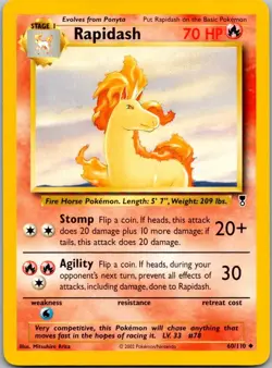 Rapidash 60/110 Uncommon Legendary Collection Pokemon Near Mint - Image 1