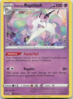 Galarian Rapidash 082/202 Sword & Shield Rare Pokemon MP - Image 1