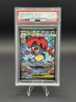 2026 POKEMON ASC EN-ASCENDED HEROES #274 MEGA FERALIGATR EX PSA 10 - Image 1