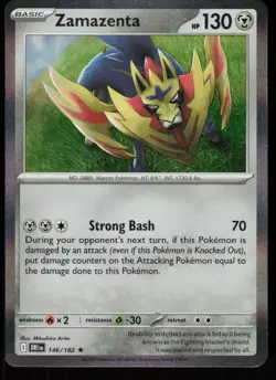 Zamazenta 146/182 Rare Destined Rivals Pokemon Holo Near Mint - Image 1