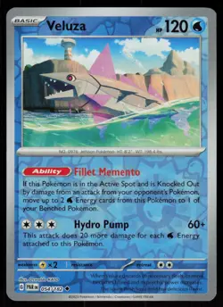 Veluza 054/182 Uncommon Paradox Rift Pokemon Reverse Holo Near Mint - Image 1