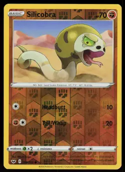 Silicobra 108/202 Common Sword & Shield Pokemon Reverse Holo Lightly Played - Image 1