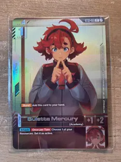 Suletta Mercury Newtype Challenge 2025 - Gundam Promotional Card TCG NM Sealed - Image 1