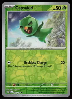 Capsakid 023/197 Common Obsidian Flames Pokemon Reverse Holo Near Mint - Image 1