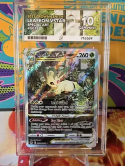 Ace 10 Leafeon VSTAR GG35/GG70 Crown Zenith - Pokemon TCG - Gem Mint - Image 1