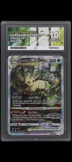 Pokemon TCG Leafeon VSTAR GG35/GG70 Crown Zenith Ace Gem Mint 10 Card - Image 1