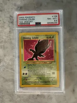 2002 Pokemon Neo Destiny # 106 Shining Celebi PSA 8.5 Card MINT! RARE GRADE! - Image 1