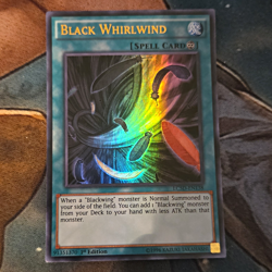 Yu-Gi-Oh! Black Whirlwind Spell Ultra Rare Foil 1st Ed LC5D-EN138 Konami EN - Image 1