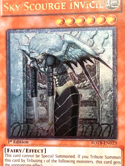 yugioh Sky Scourge Invicil FOTB-EN023 1st Edition Ultimate Rare near mint - Image 3
