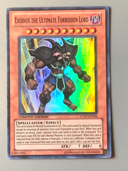 yugioh EXODIUS THE ULTIMATE FORBIDDEN LORD CT07-EN024 Super rare Near Mint - Image 2