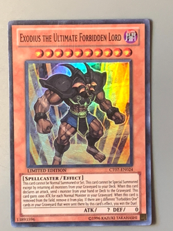 yugioh EXODIUS THE ULTIMATE FORBIDDEN LORD CT07-EN024 Super rare Near Mint - Image 3
