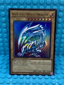 Yugioh Blue-Eyes White Dragon LCKC-EN001 Ultra Rare Version 2 - Image 1