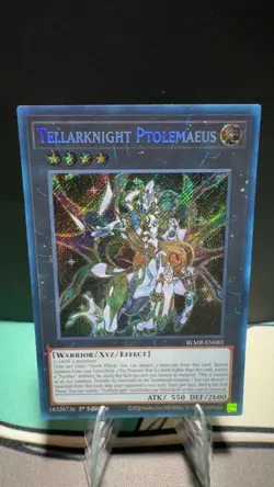 Tellarknight Ptolemaeus BLMR-EN083 Secret Rare Yu-Gi-Oh 1st Edition MP - Image 1