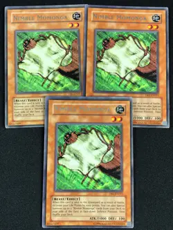 YUGIOH NIMBLE MOMONGA DB1-EN051 RARE X3 (NM) - Image 1