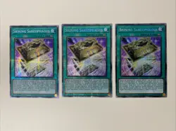 Yugioh Shining Sarcophagus x 3 - 1st Edition Starlight Rare NM - Free Holo - A - Image 1