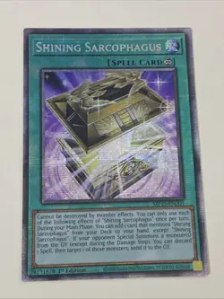 Yugioh Shining Sarcophagus x 3 - 1st Edition Starlight Rare NM - Free Holo - A - Image 3